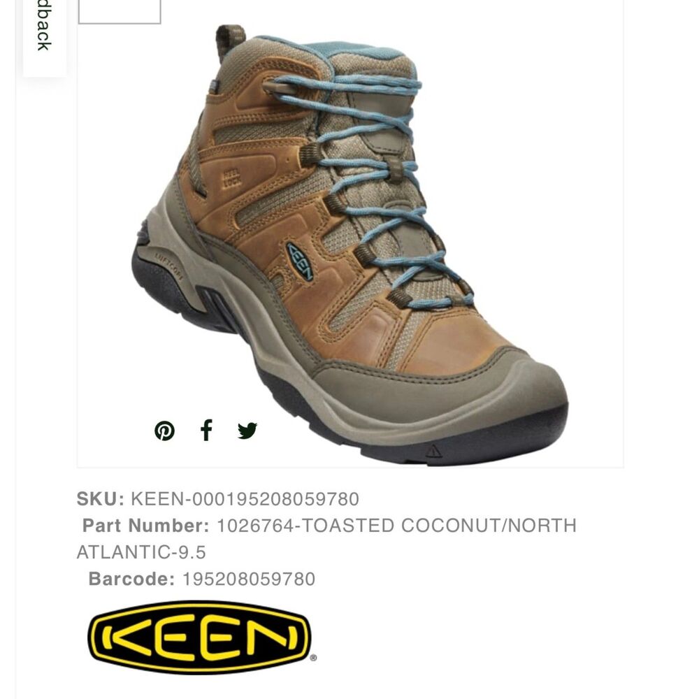 Women's Circadia Mid Wp - Toasted Coconut/North Atlantic NWT (size 8)